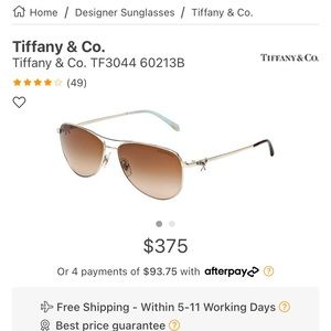 New, almost brand new Tiffany sunglasses